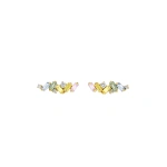 Suzanne Kalan Frenzy Pastel Sapphire Studs in 18K Yellow Gold | Fine Earrings | Coveti