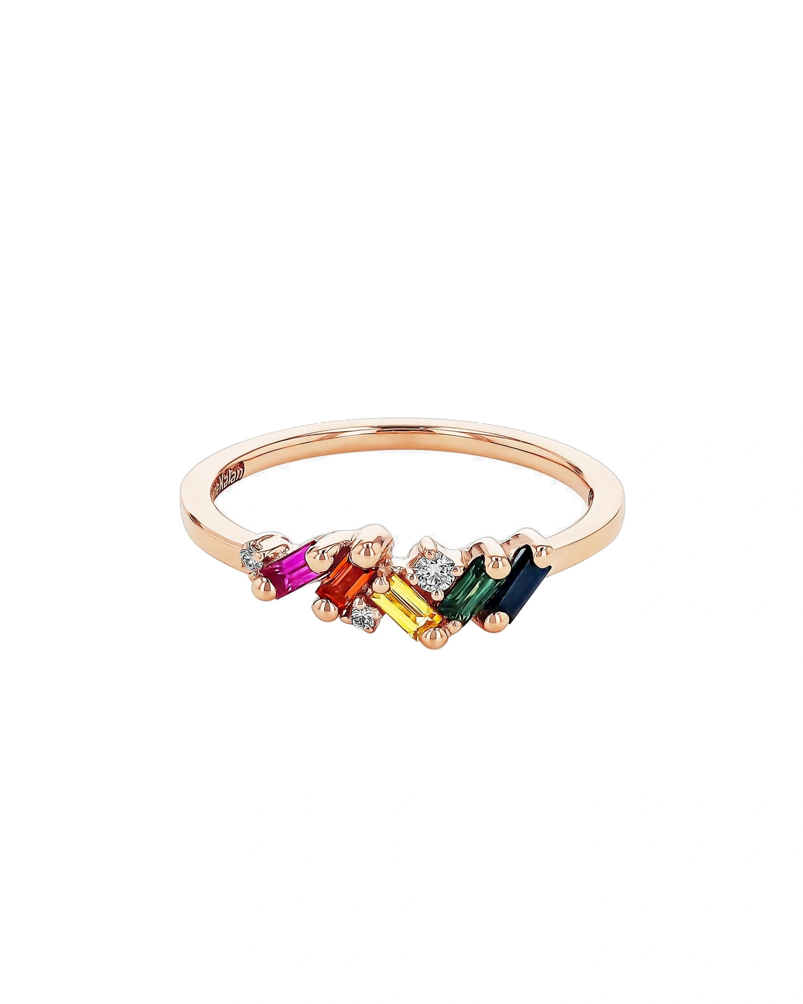 Suzanne Kalan Frenzy Rainbow Sapphire Ring in 18K Rose Gold Suzanne Kalan Frenzy Rainbow Sapphire Ring in 18K Rose Gold | Fine Rings | Coveti