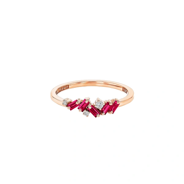Suzanne Kalan Frenzy Ruby Ring in 18K Rose Gold | Fine Rings | Coveti