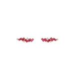 Suzanne Kalan Frenzy Ruby Studs in 18K Rose Gold | Fine Earrings | Coveti