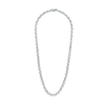 Suzanne Kalan Frenzy Tennis Necklace in 18K White Gold | Fine Necklaces | Coveti