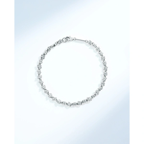 Suzanne Kalan Gilded Cluster Chain Bracelet in 18K White Gold | Fine Bracelets | Coveti