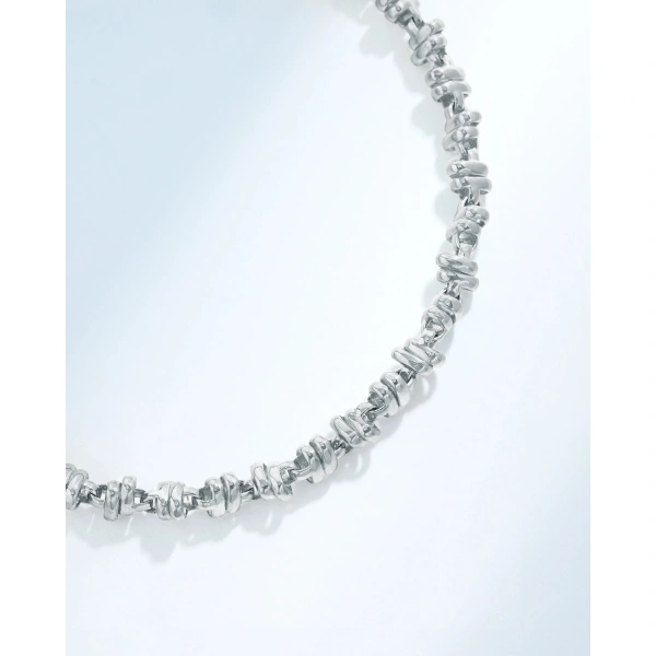 Suzanne Kalan Gilded Cluster Chain Bracelet in 18K White Gold | Fine Bracelets | Coveti