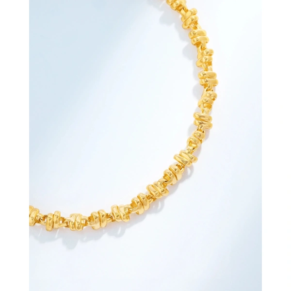 Suzanne Kalan Gilded Cluster Chain Bracelet in 18K Yellow Gold | Fine Bracelets | Coveti