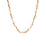 Suzanne Kalan Gilded Cluster Midi Chain Necklace in 18K Rose Gold | Fine Necklaces | Coveti