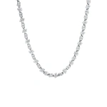 Suzanne Kalan Gilded Cluster Midi Chain Necklace in 18K White Gold | Fine Necklaces | Coveti