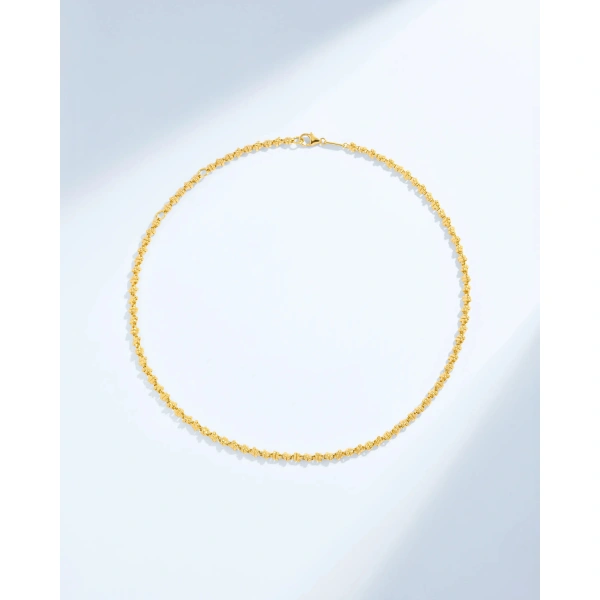 Suzanne Kalan Gilded Cluster Midi Chain Necklace in 18K Yellow Gold | Fine Necklaces | Coveti