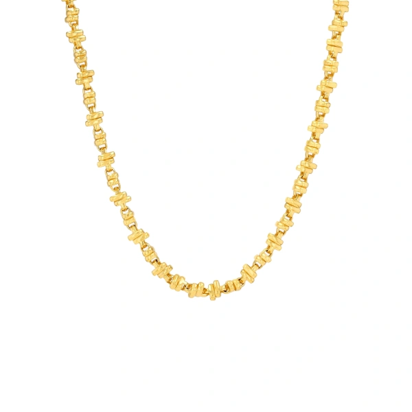 Gilded Cluster Midi Chain Necklace in 18K Yellow Gold
