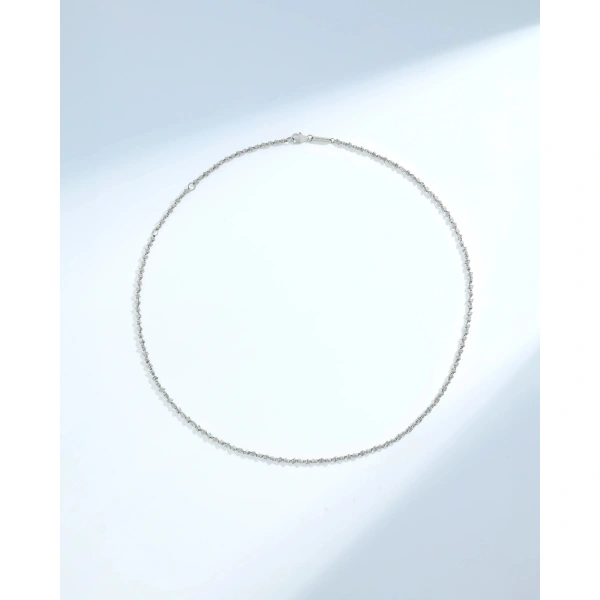 Suzanne Kalan Gilded Cluster Mini Chain Necklace in 18K White Gold | Fine Necklaces | Coveti