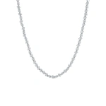Suzanne Kalan Gilded Cluster Mini Chain Necklace in 18K White Gold | Fine Necklaces | Coveti