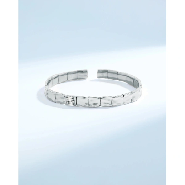 Suzanne Kalan Gilded Diamond Bangle in 18K White Gold | Fine Bracelets | Coveti