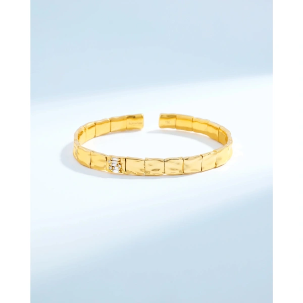 Suzanne Kalan Gilded Diamond Bangle in 18K Yellow Gold | Fine Bracelets | Coveti