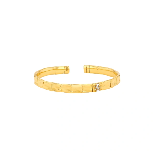 Suzanne Kalan Gilded Diamond Bangle in 18K Yellow Gold | Fine Bracelets | Coveti