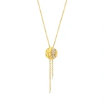 Suzanne Kalan Gilded Diamond Lariat Necklace in 18K Yellow Gold | Fine Necklaces | Coveti