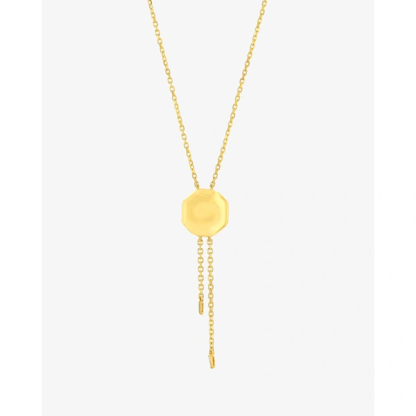 Suzanne Kalan Gilded Diamond Lariat Necklace in 18K Yellow Gold | Fine Necklaces | Coveti