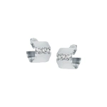 Suzanne Kalan Gilded Diamond Midi Hoops in 18K White Gold | Fine Earrings | Coveti