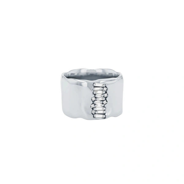 Gilded Diamond Milli Band in 18K White Gold
