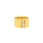 Suzanne Kalan Gilded Diamond Milli Band in 18K Yellow Gold | Fine Rings | Coveti