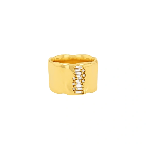 Gilded Diamond Milli Band in 18K Yellow Gold