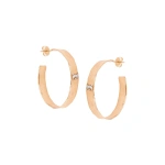 Suzanne Kalan Gilded Diamond Milli Hoops in 18K Rose Gold | Fine Earrings | Coveti