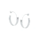Suzanne Kalan Gilded Diamond Milli Hoops in 18K White Gold | Fine Earrings | Coveti