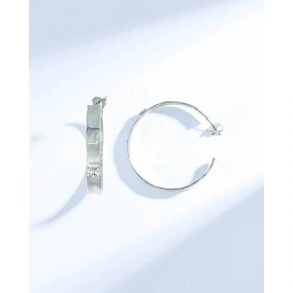 Suzanne Kalan Gilded Diamond Milli Hoops in 18K White Gold | Fine Earrings | Coveti