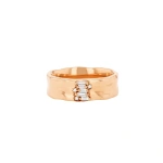 Suzanne Kalan Gilded Diamond Mini Band in 18K Rose Gold | Fine Rings | Coveti