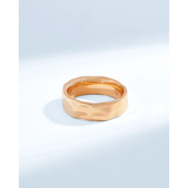 Suzanne Kalan Gilded Diamond Mini Band in 18K Rose Gold | Fine Rings | Coveti