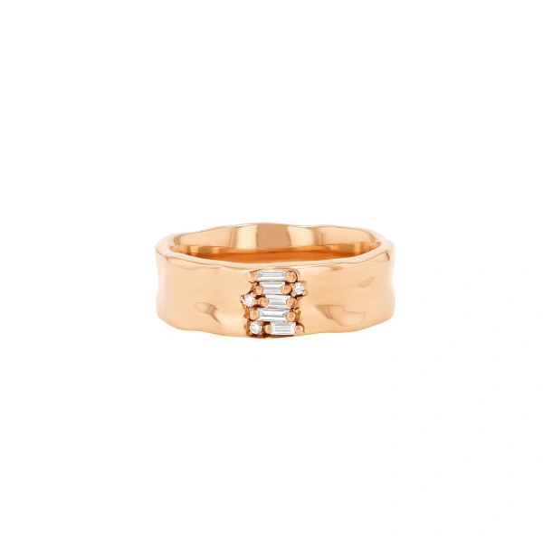 Gilded Diamond Mini Band in 18K Rose Gold