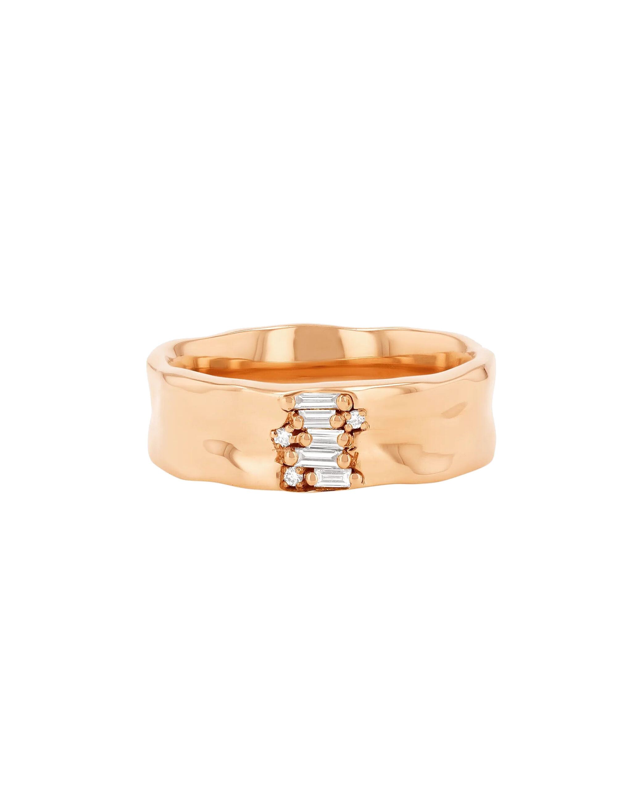 Suzanne Kalan Gilded Diamond Mini Band in 18K Rose Gold Suzanne Kalan Gilded Diamond Mini Band in 18K Rose Gold | Fine Rings | Coveti