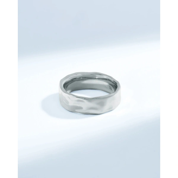 Suzanne Kalan Gilded Diamond Mini Band in 18K White Gold | Fine Rings | Coveti