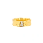 Suzanne Kalan Gilded Diamond Mini Band in 18K Yellow Gold | Fine Rings | Coveti