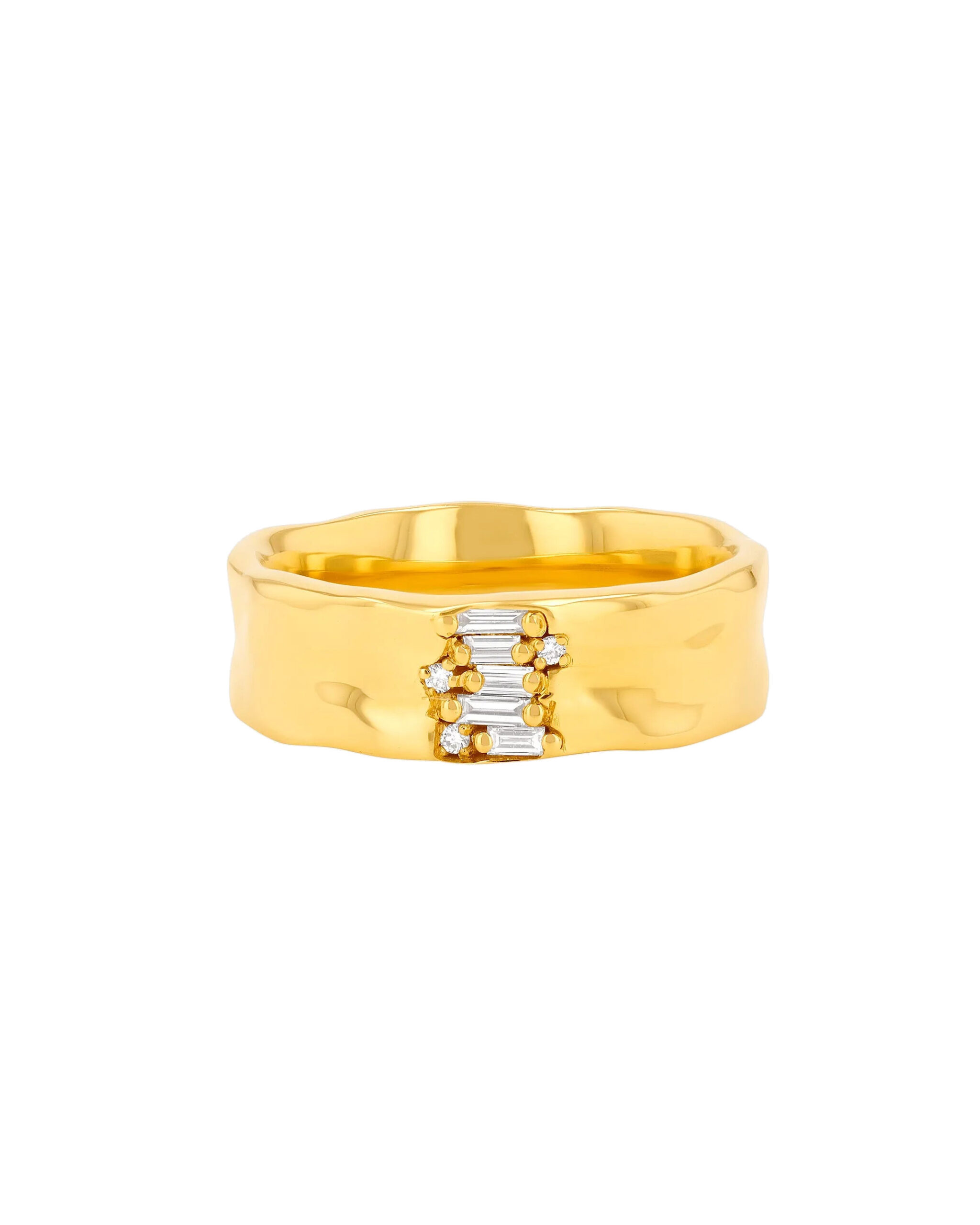 Suzanne Kalan Gilded Diamond Mini Band in 18K Yellow Gold Suzanne Kalan Gilded Diamond Mini Band in 18K Yellow Gold | Fine Rings | Coveti