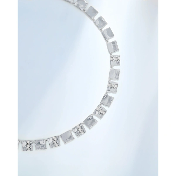 Suzanne Kalan Gilded Diamond Riviere Necklace in 18K White Gold | Fine Necklaces | Coveti
