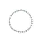 Suzanne Kalan Gilded Diamond Riviere Necklace in 18K White Gold | Fine Necklaces | Coveti
