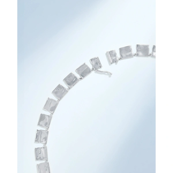 Suzanne Kalan Gilded Diamond Riviere Necklace in 18K White Gold | Fine Necklaces | Coveti