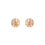 Suzanne Kalan Gilded Diamond Studs in 18K Rose Gold | Fine Earrings | Coveti