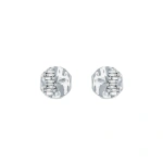 Suzanne Kalan Gilded Diamond Studs in 18K White Gold | Fine Earrings | Coveti