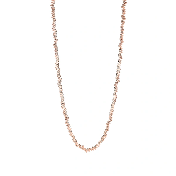 Suzanne Kalan Golden 36" Inch Tennis Necklace in 18K Rose Gold | Fine Necklaces | Coveti