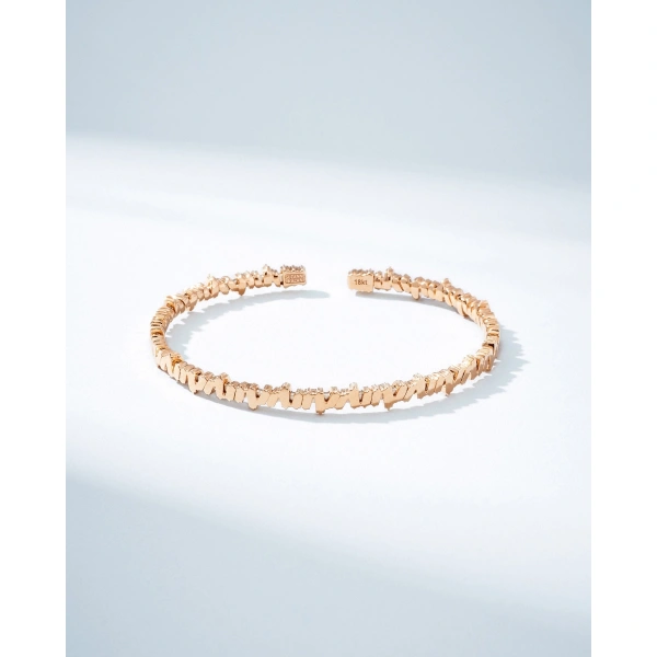 Suzanne Kalan Golden Bangle in 18K Rose Gold, Ref. AKB124-RG | Fine Bracelets | Coveti