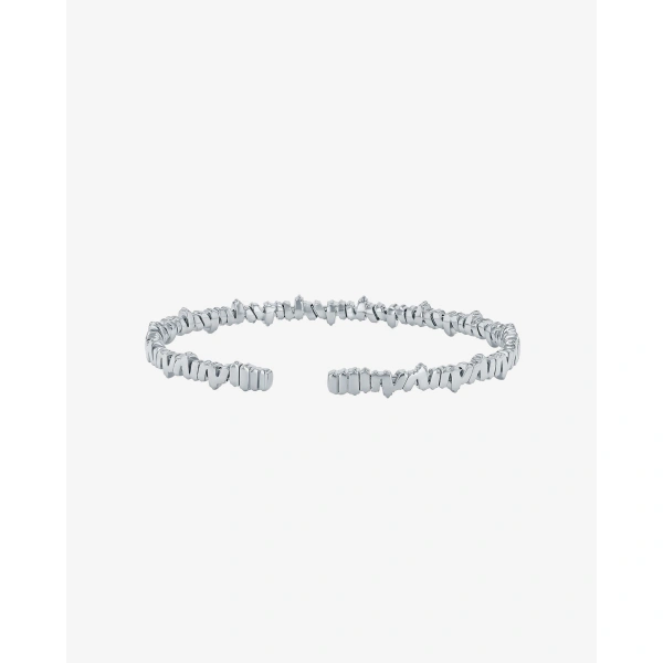 Suzanne Kalan Golden Bangle in 18K White Gold, Ref. AKB124-WG | Fine Bracelets | Coveti