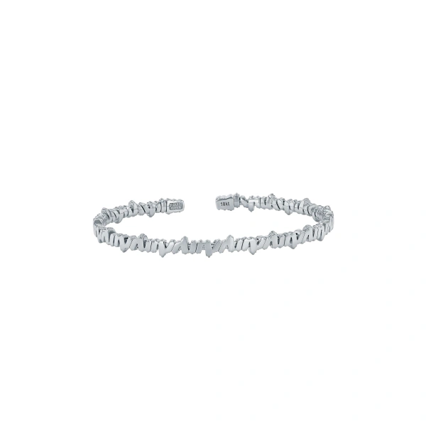 Suzanne Kalan Golden Bangle in 18K White Gold, Ref. AKB124-WG | Fine Bracelets | Coveti
