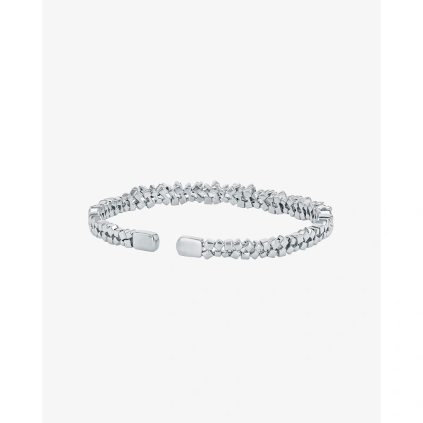 Suzanne Kalan Golden Diamond Bangle in 18K White Gold | Fine Bracelets | Coveti