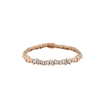 Suzanne Kalan Golden Diamond ID Bracelet in 18K Rose Gold | Fine Bracelets | Coveti