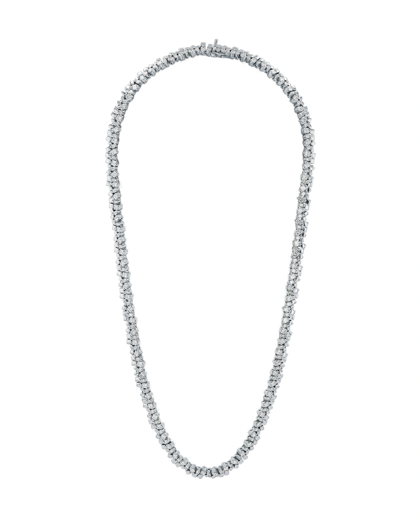 Suzanne Kalan Golden Diamond Tennis Necklace in 18K White Gold Suzanne Kalan Golden Diamond Tennis Necklace in 18K White Gold | Fine Necklaces | Coveti
