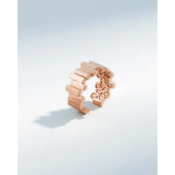 Suzanne Kalan Golden Ear Cuff in 18K Rose Gold | Fine Earrings | Coveti
