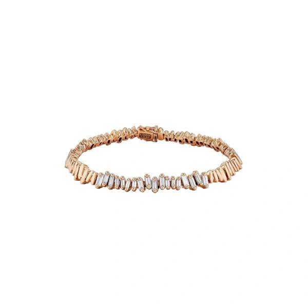 Golden ID Bracelet in 18K Rose Gold, Ref. AKB563-W-RG