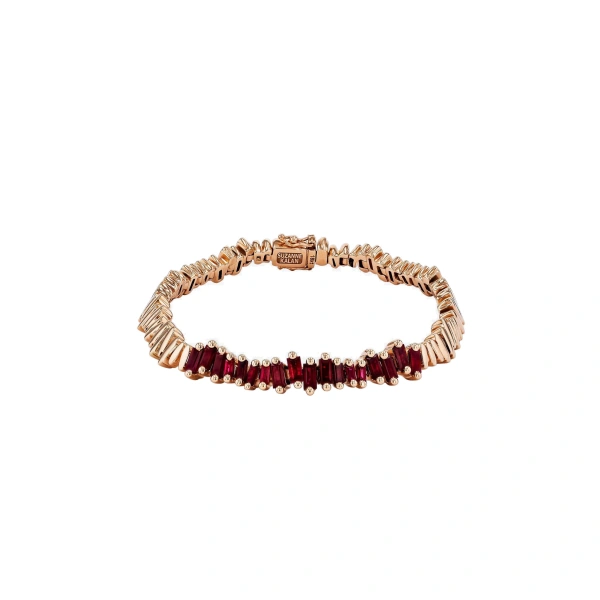 Golden ID Bracelet in 18K Rose Gold, Ruby