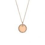 Suzanne Kalan Golden Midi Circle Diamond Pendant in 18K Rose Gold | Fine Necklaces | Coveti
