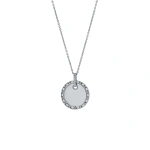 Suzanne Kalan Golden Midi Circle Diamond Pendant in 18K White Gold | Fine Necklaces | Coveti